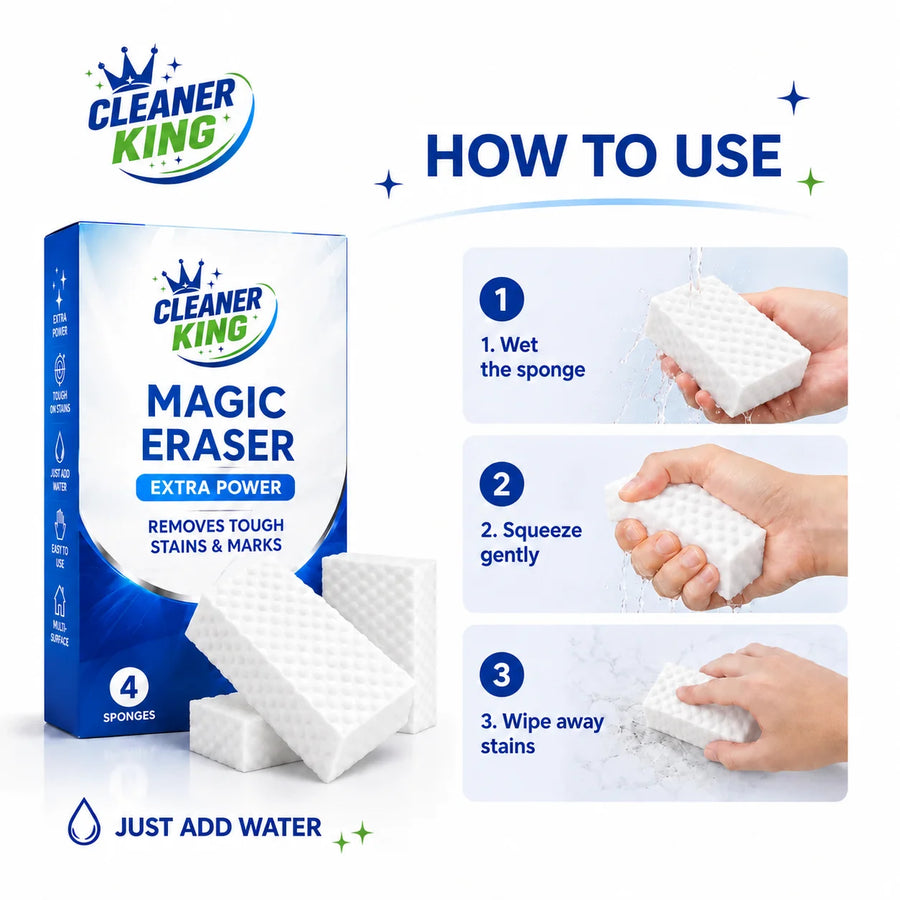Magic Eraser Sponge Multipurpose Cleaner (Pack of 4)
